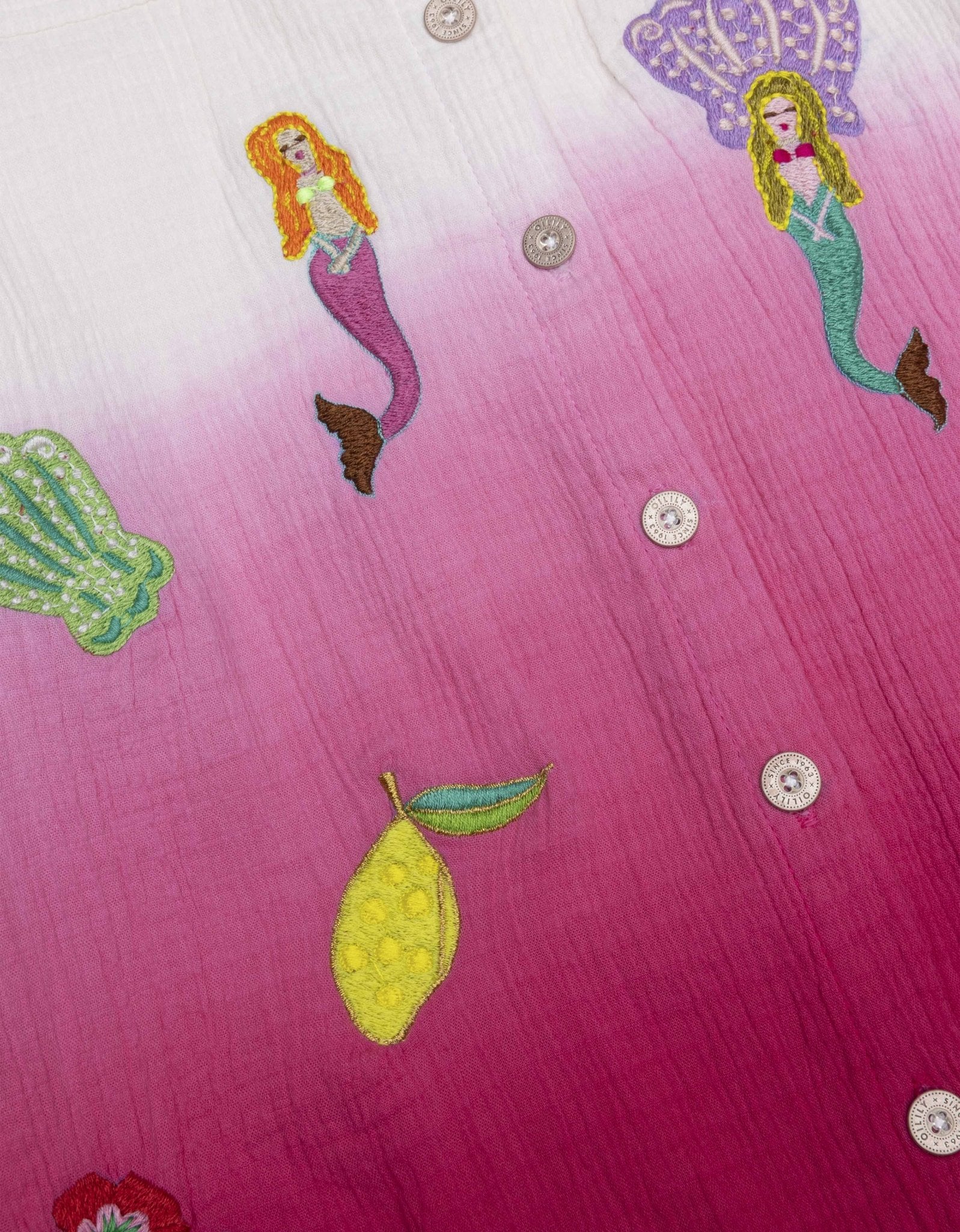 Oilily Biggy Oversized Dip - Dyed Button Up Shirt W/ Patches ShirtOililyTAYLOR + MAX