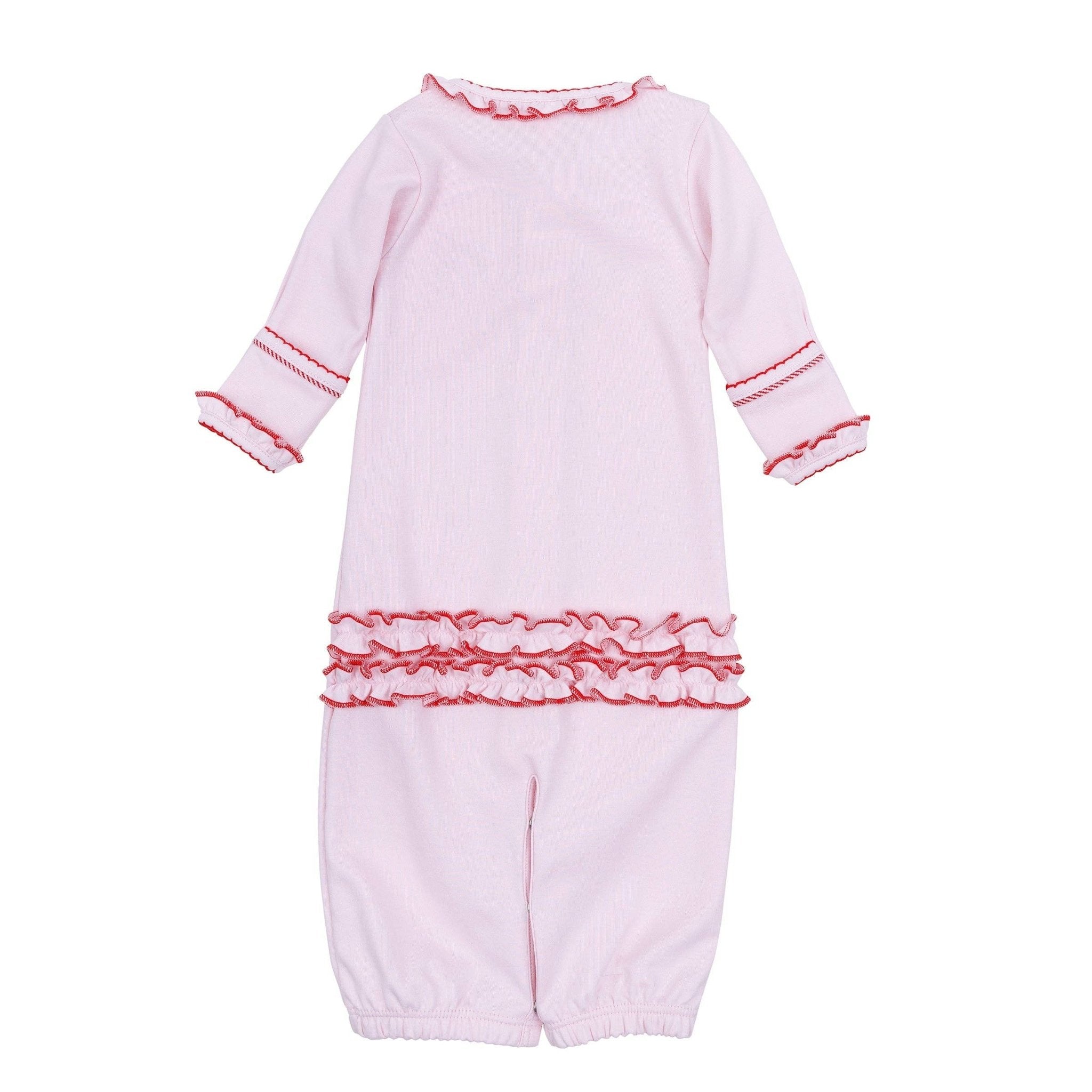 Candy Cane Lane Embroidered Ruffle Converter: Preemie Magnolia BabyTAYLOR + MAX