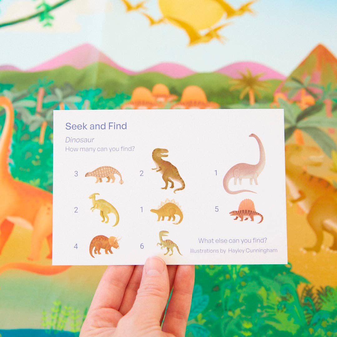 Dinosaur Land Seek & Find Playsilk Activity ToysSarah’s SilksTAYLOR + MAX