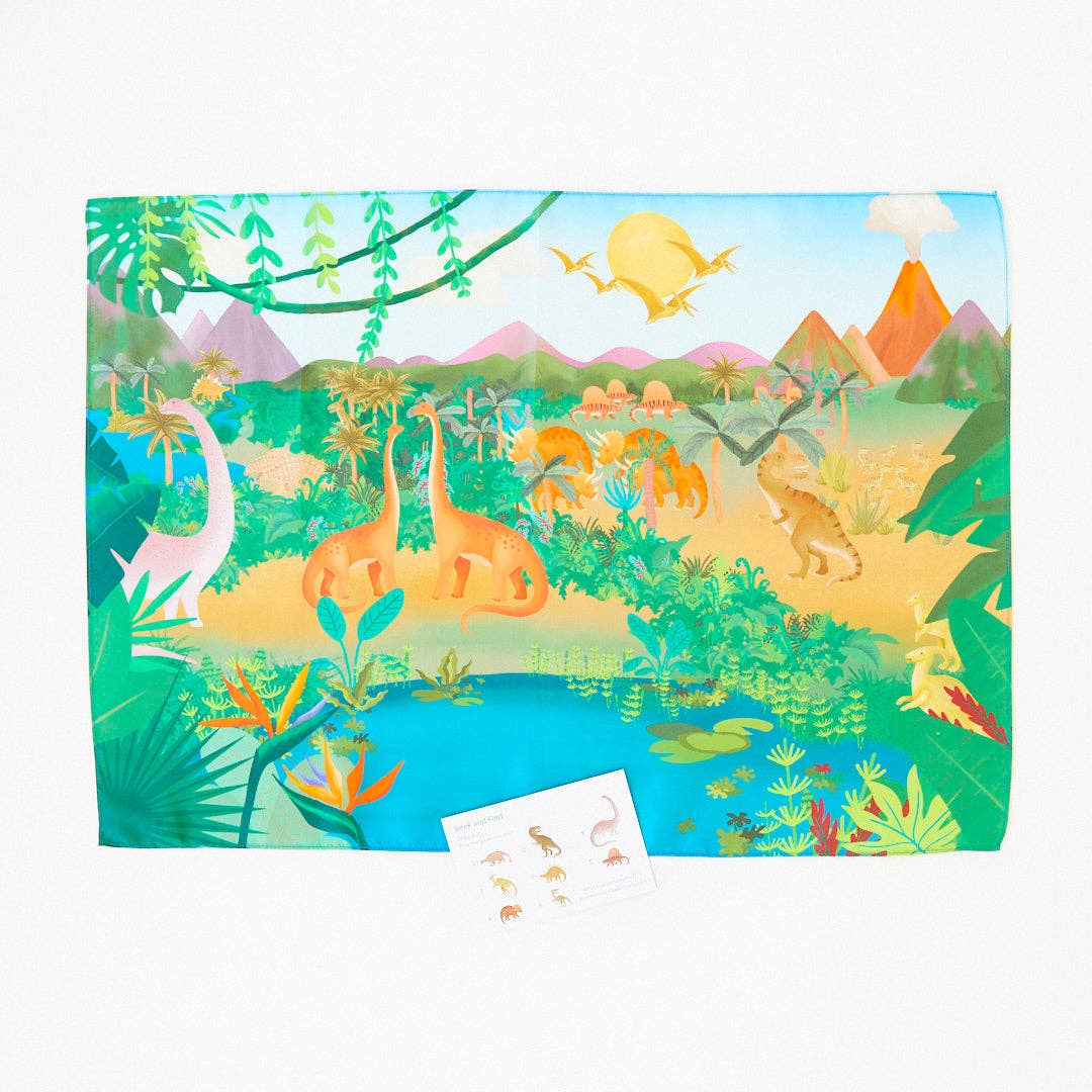 Dinosaur Land Seek & Find Playsilk Activity ToysSarah’s SilksTAYLOR + MAX