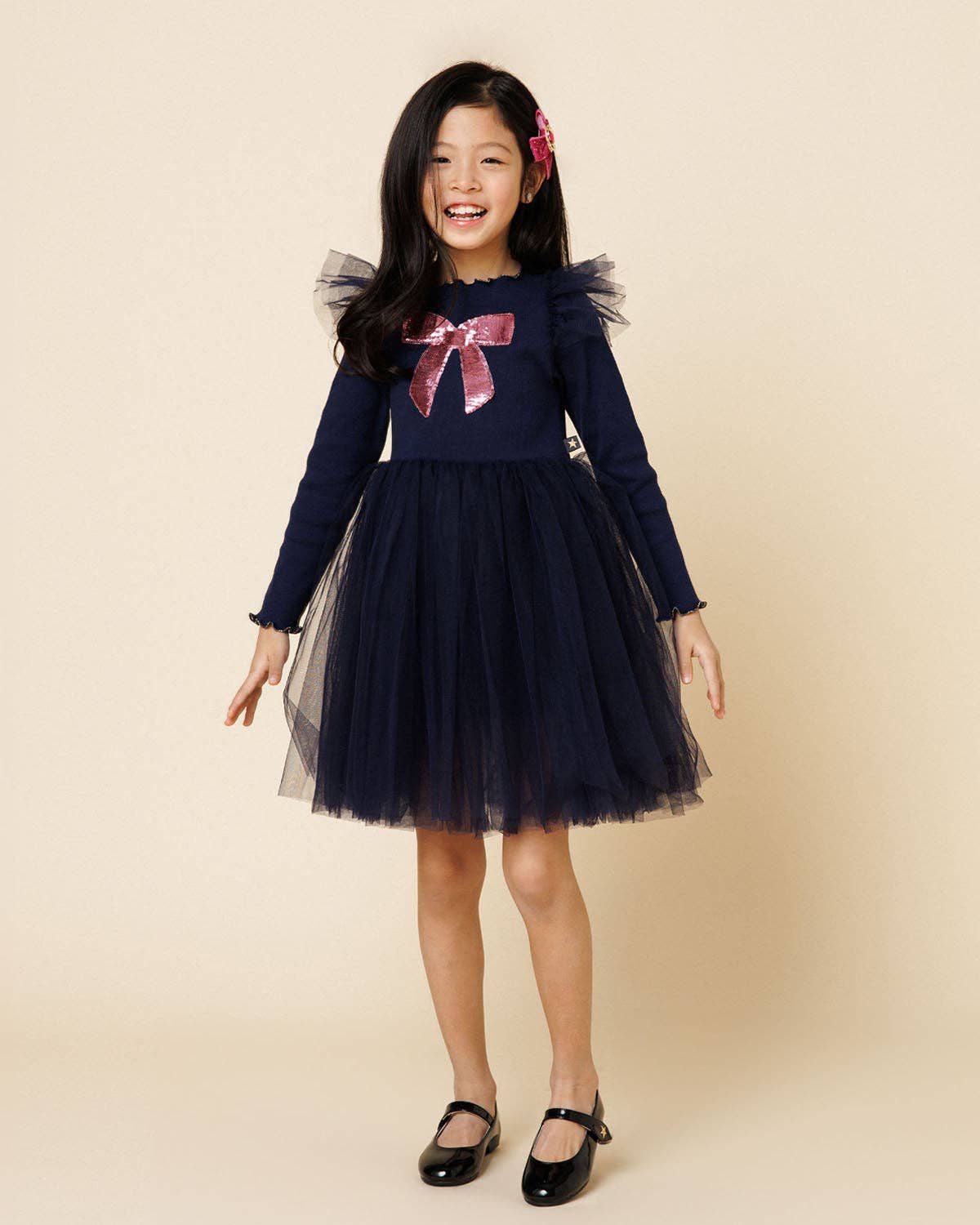 Frill Bow Tutu Dress | Navy Girl DressPetite HaileyTAYLOR + MAX
