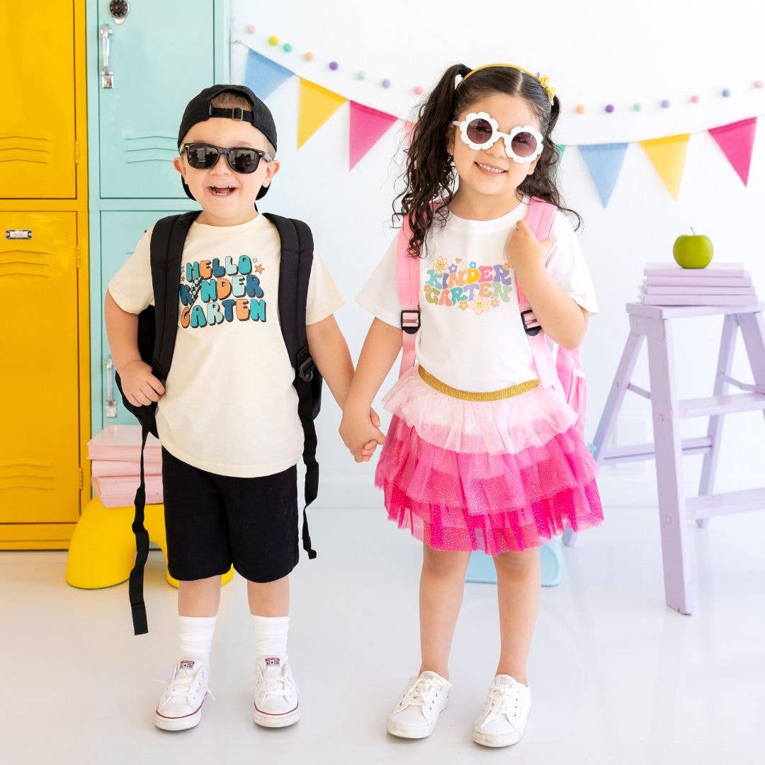 Hello Kindergarten Short Sleeve T-Shirt - Back to School Kids ClothingTAYLOR + MAXTAYLOR + MAX