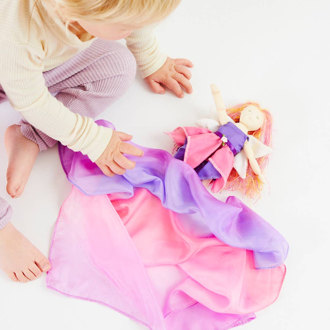 Mini Enchanted Playsilks - 100% Silk Natural, Waldorf Toys: Blossom Activity ToysSarah’s SilksTAYLOR + MAX
