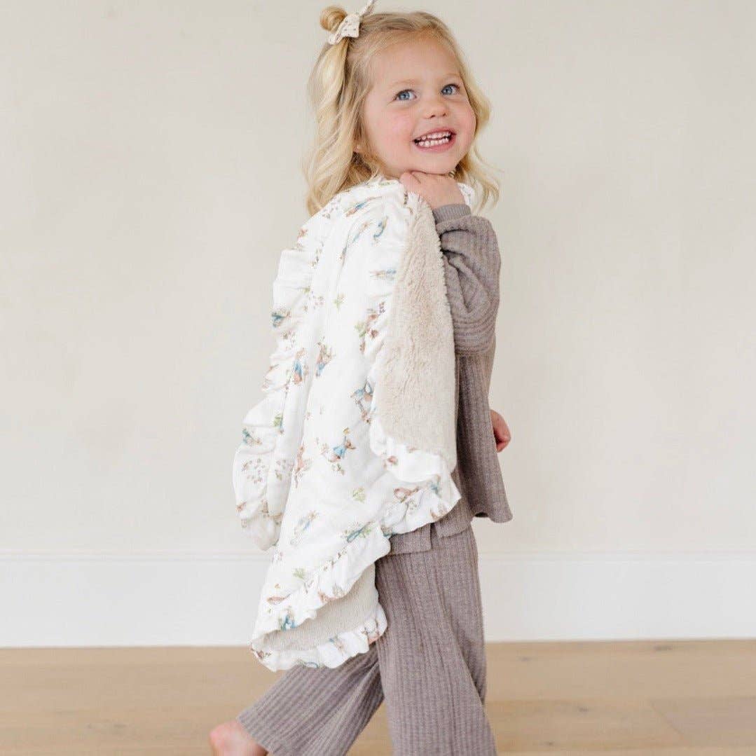 Peter Rabbit™ Bamboo Rayon Muslin/Lush Mini Blanket | Girl SaranoniTAYLOR + MAX