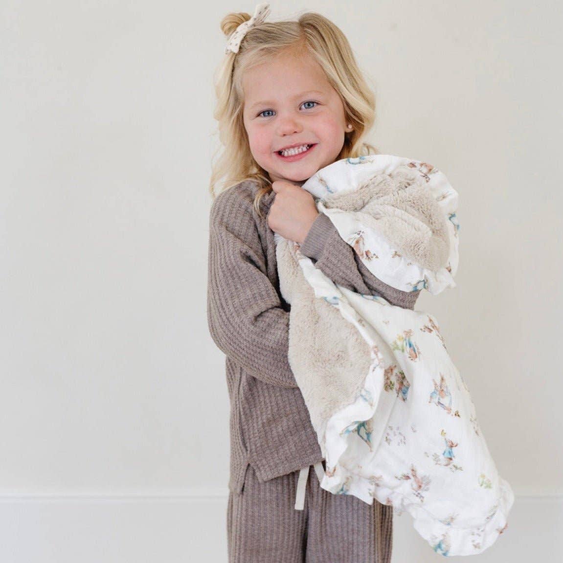 Peter Rabbit™ Bamboo Rayon Muslin/Lush Mini Blanket | Girl SaranoniTAYLOR + MAX