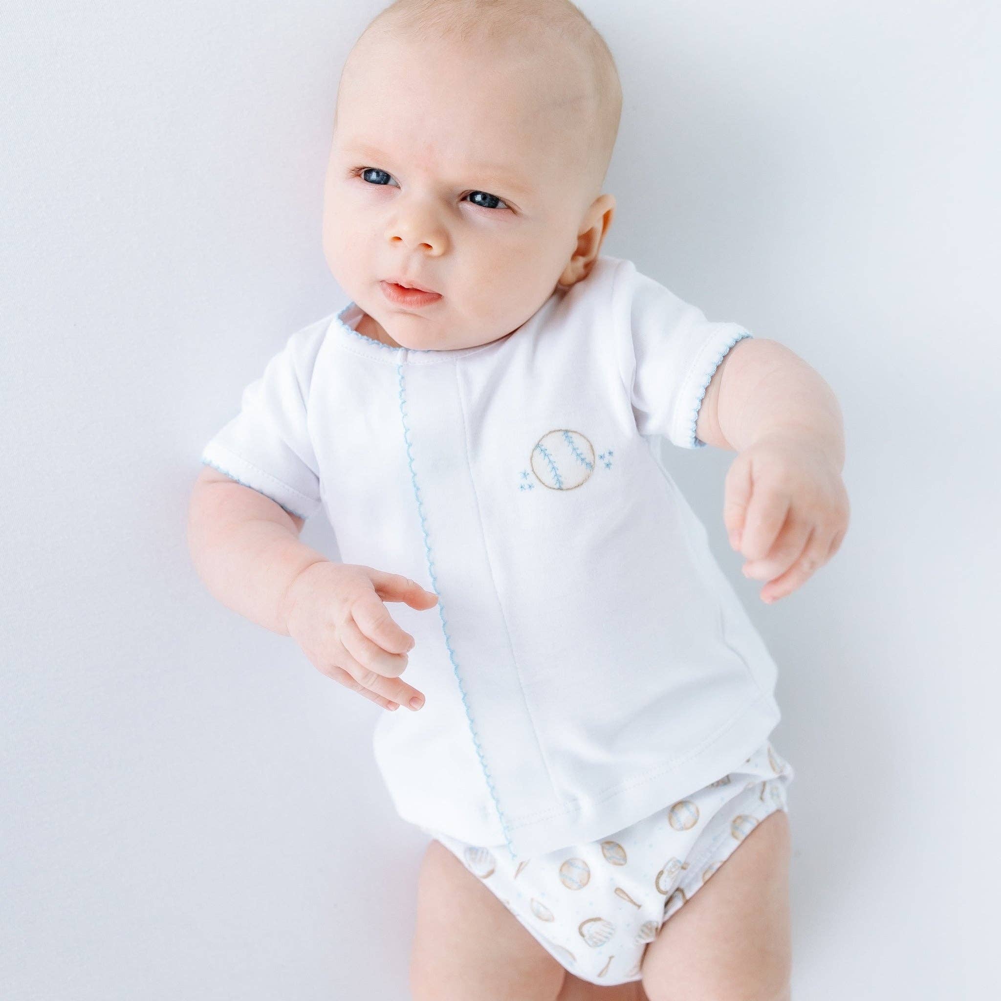 Precious Lil' Sluggers Diaper Cover Set - Light Blue: 3 Months Magnolia BabyTAYLOR + MAX