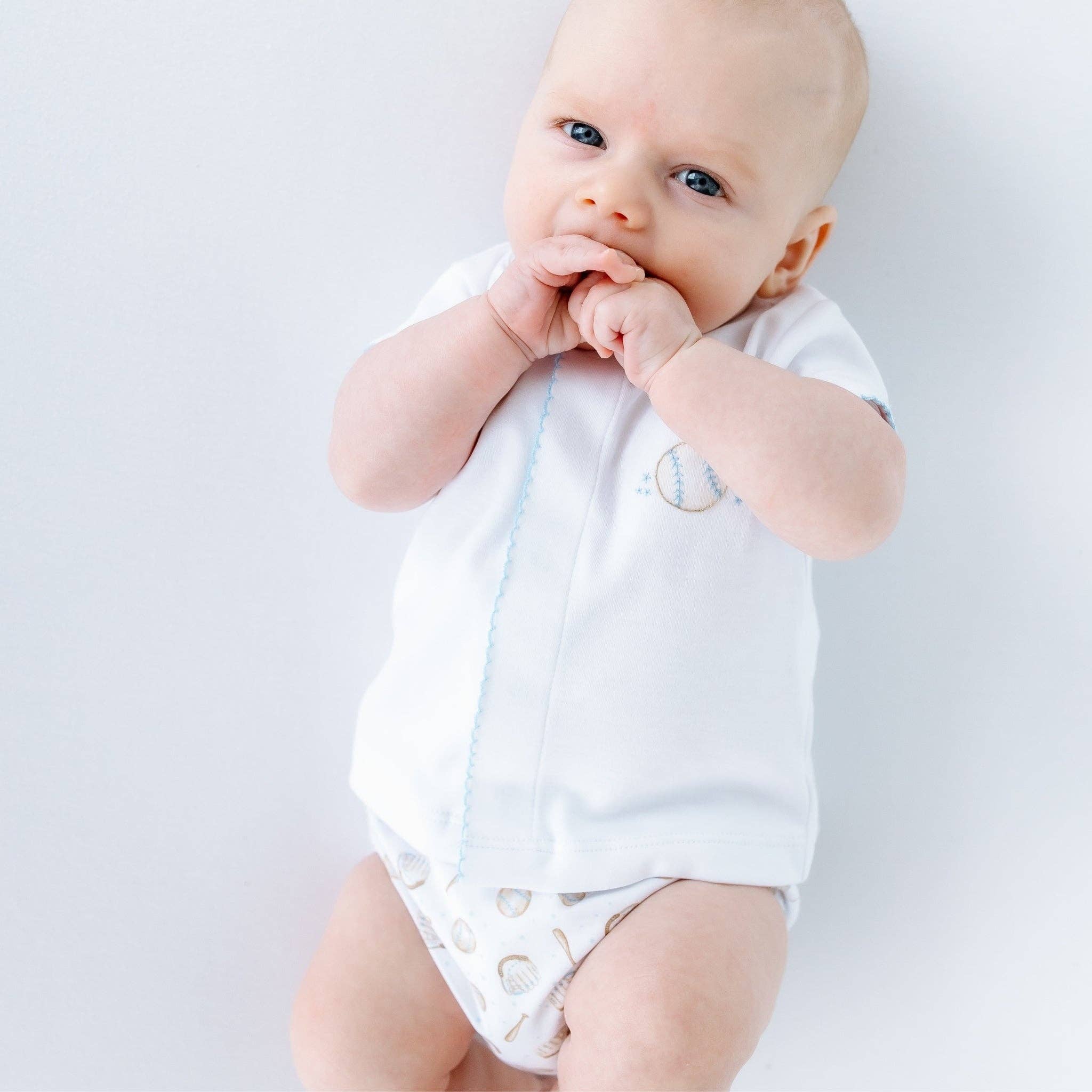 Precious Lil' Sluggers Diaper Cover Set - Light Blue: 3 Months Magnolia BabyTAYLOR + MAX