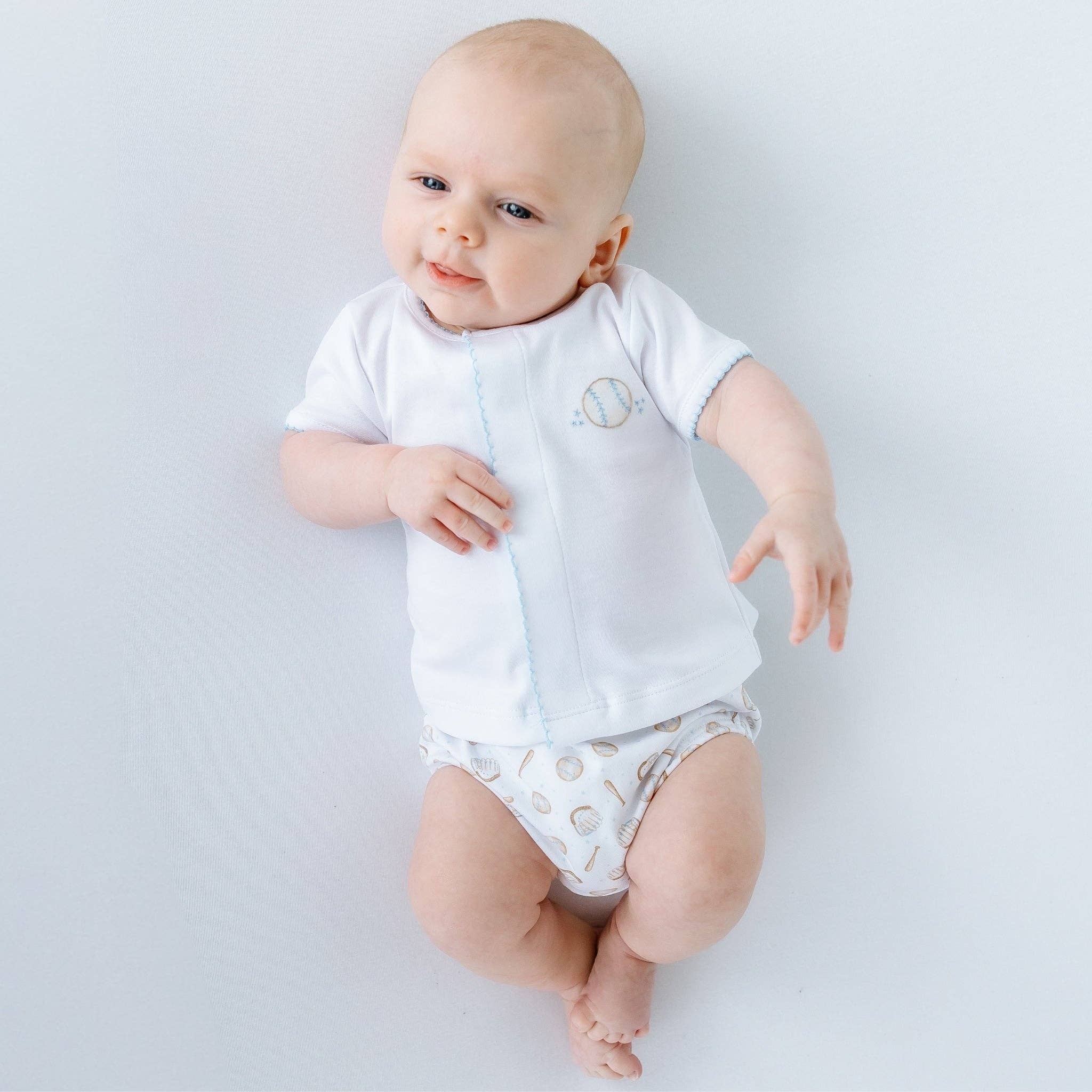 Precious Lil' Sluggers Diaper Cover Set - Light Blue: 3 Months Magnolia BabyTAYLOR + MAX