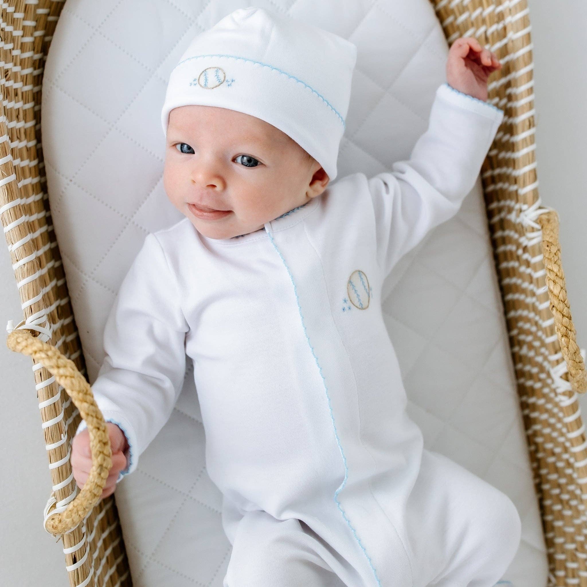Precious Lil' Sluggers Footie - Light Blue: Preemie Magnolia BabyTAYLOR + MAX
