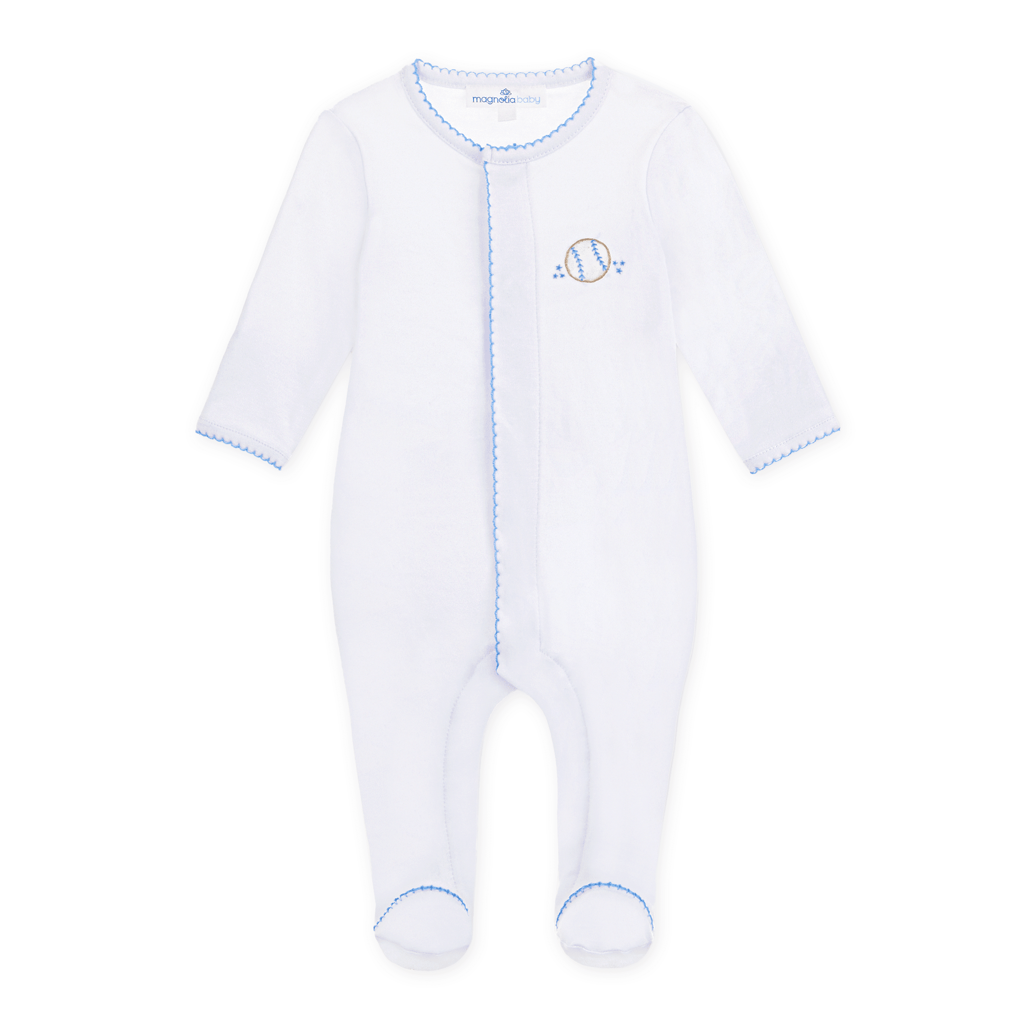 Precious Lil' Sluggers Footie - Light Blue: Preemie Magnolia BabyTAYLOR + MAX