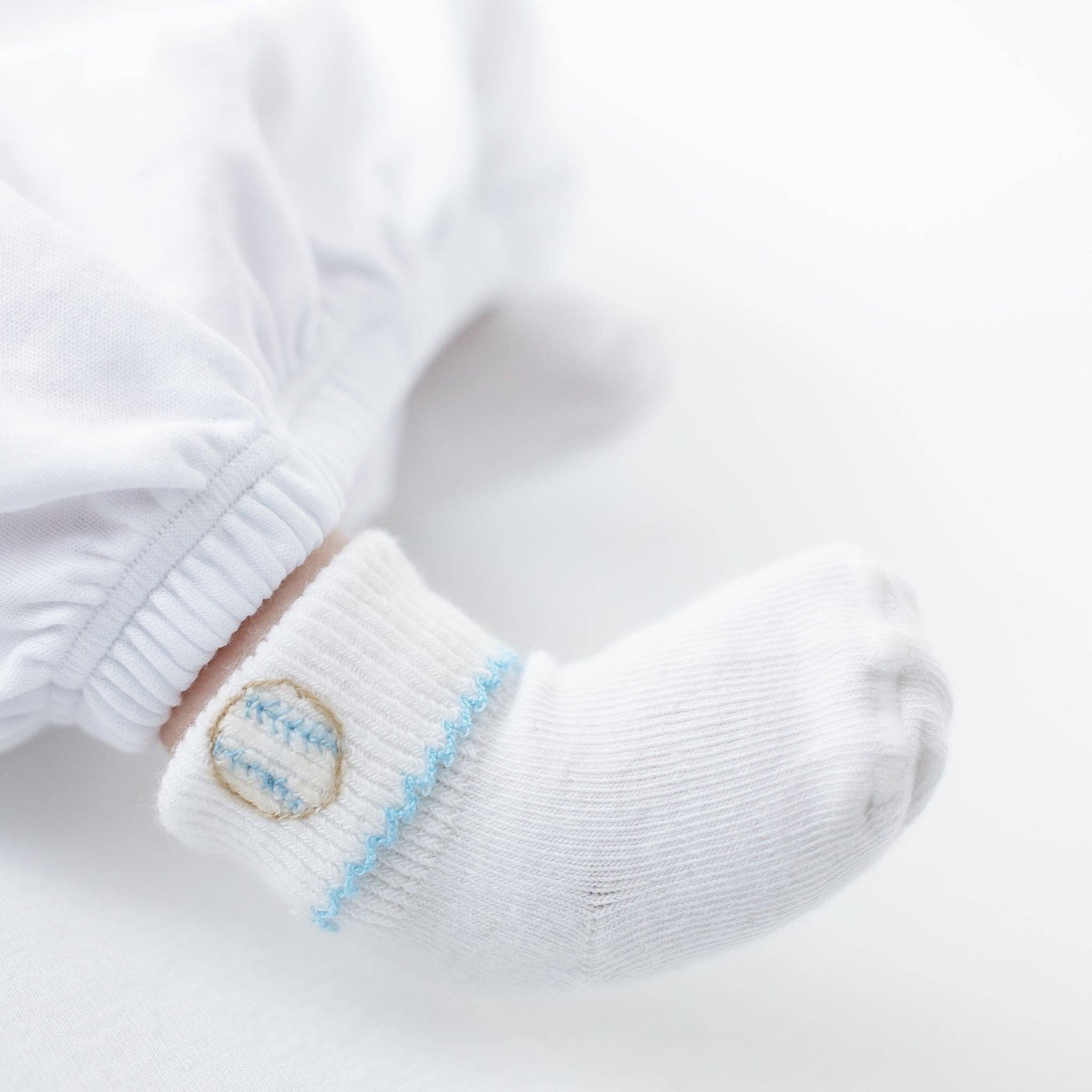 Precious Lil' Sluggers Socks - Light Blue: Newborn Magnolia BabyTAYLOR + MAX