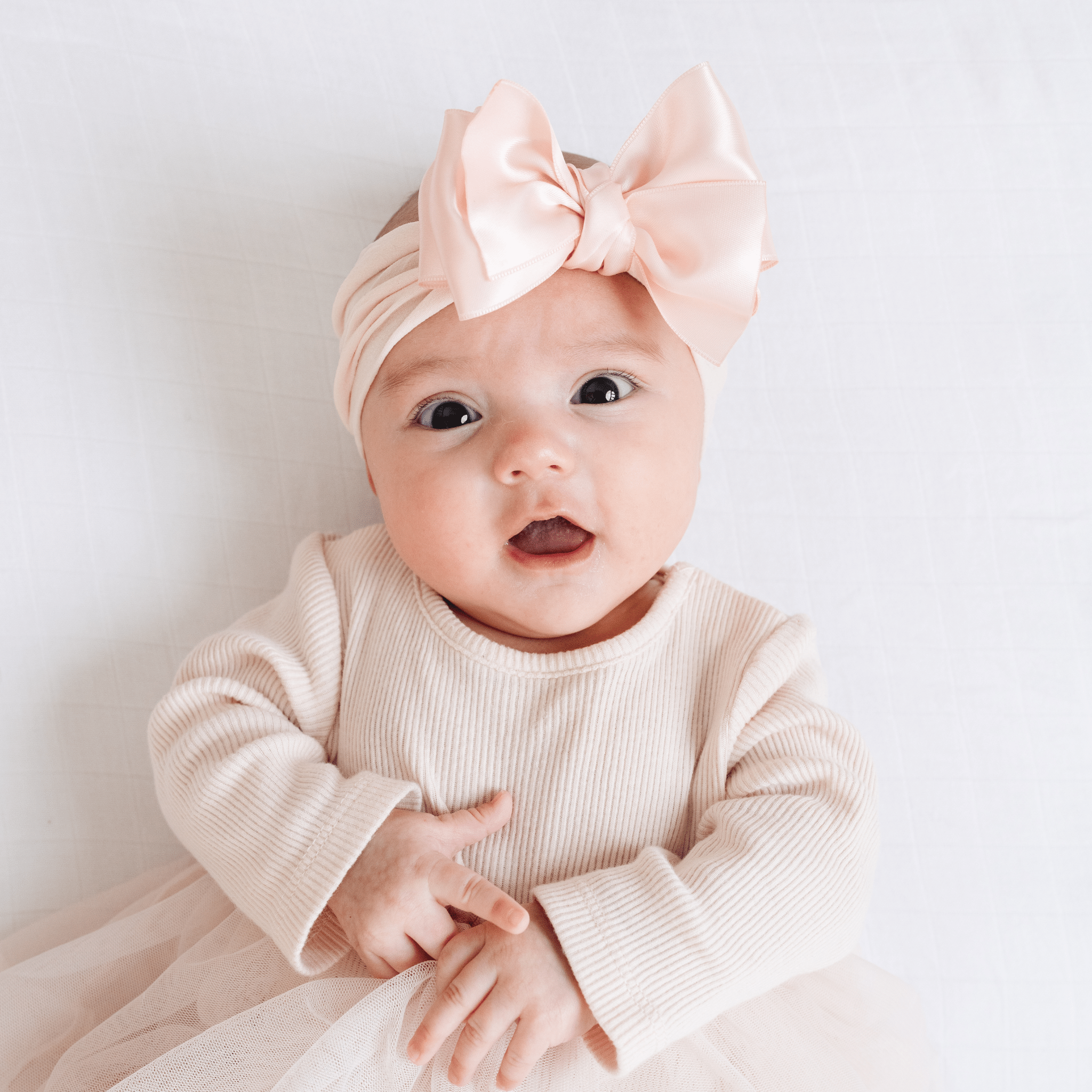 Satin Small Bow | Rosebud Girl AccessoryBaby Bling BowsTAYLOR + MAX