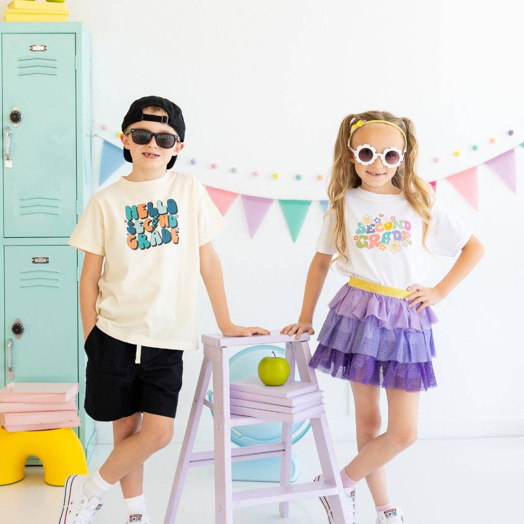 Second Grade Retro Short Sleeve T-Shirt } Back To School ClothingTAYLOR + MAXTAYLOR + MAX