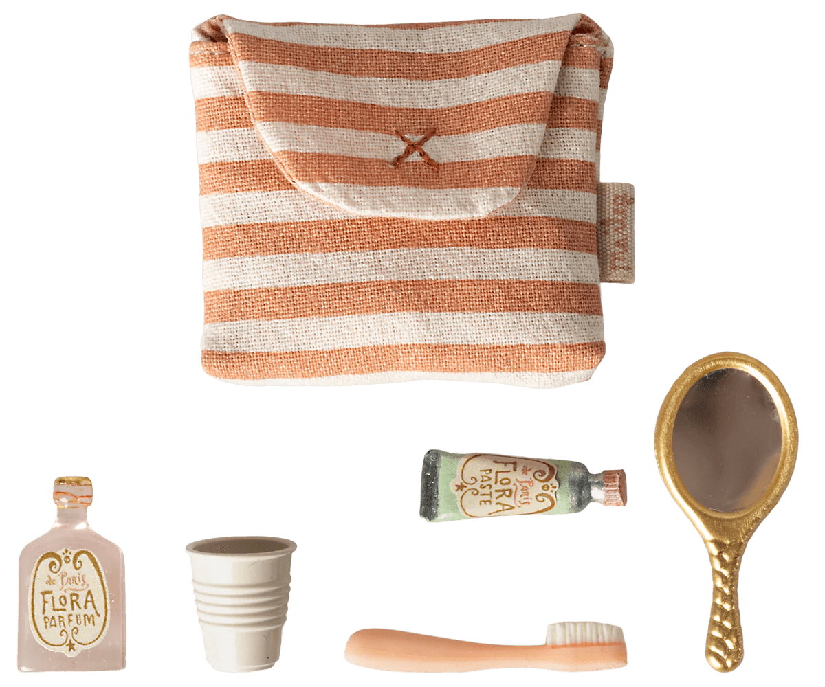 Toothbust Set in Bag, Mouse | Coral Stripe pretend playMailegTAYLOR + MAX
