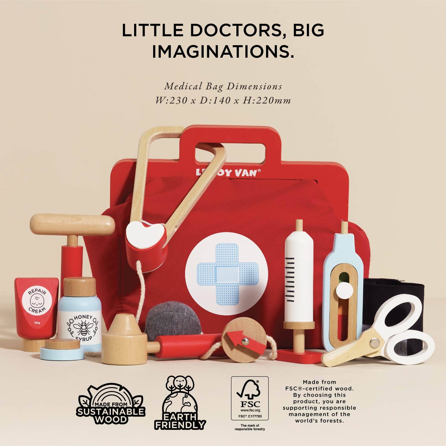 Vinatge Doctor Roleplay Wooden Kit Le Toy Van, Inc.TAYLOR + MAX