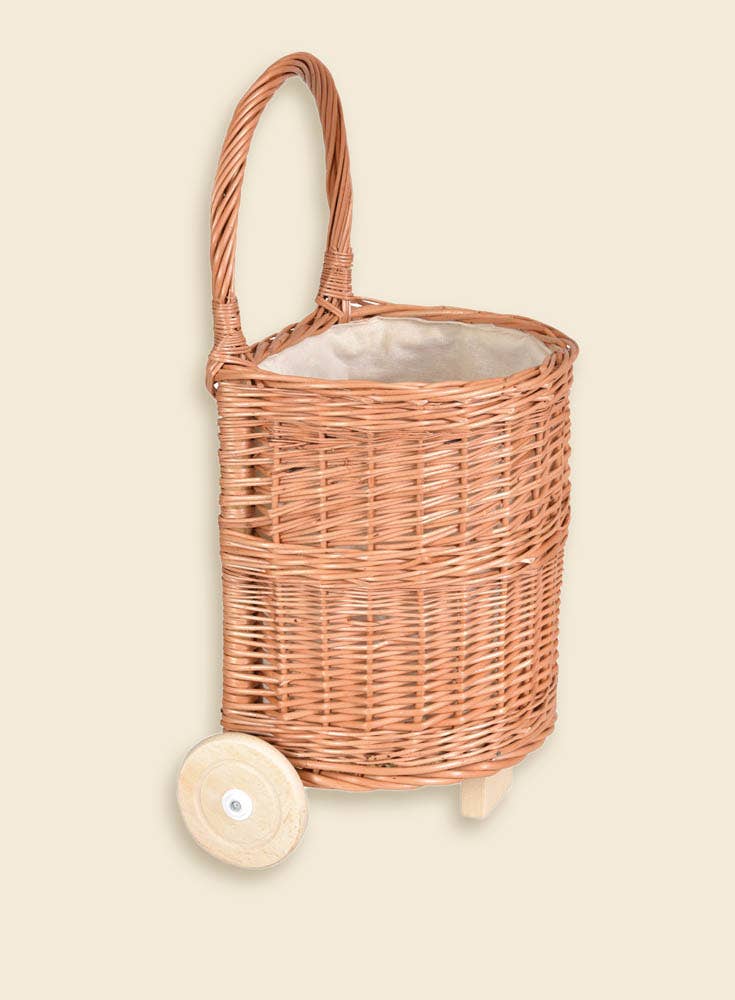 Wicker Caddy with Natural Fabric EgmontTAYLOR + MAX