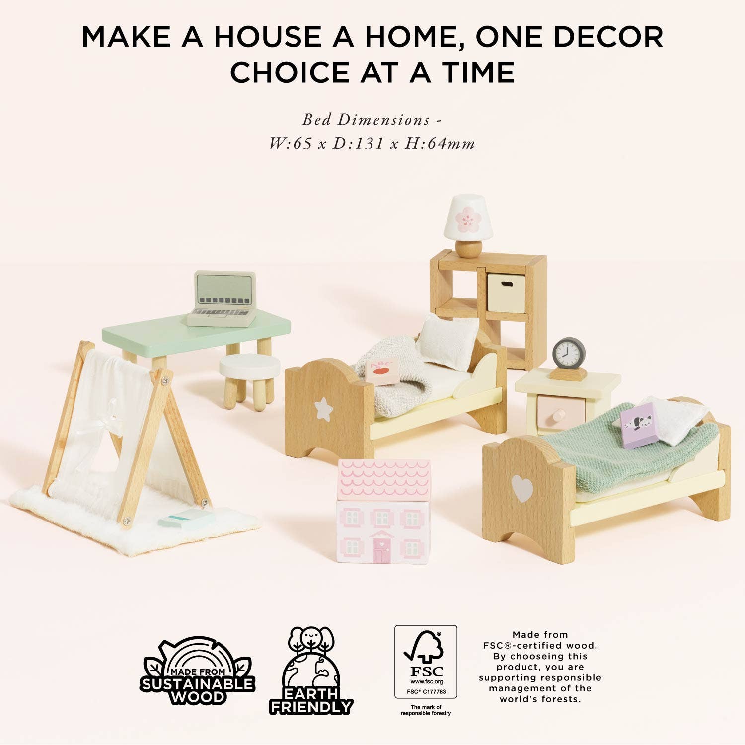 Wooden Dolls House Child's Bedroom Furniture Le Toy Van, Inc.TAYLOR + MAX