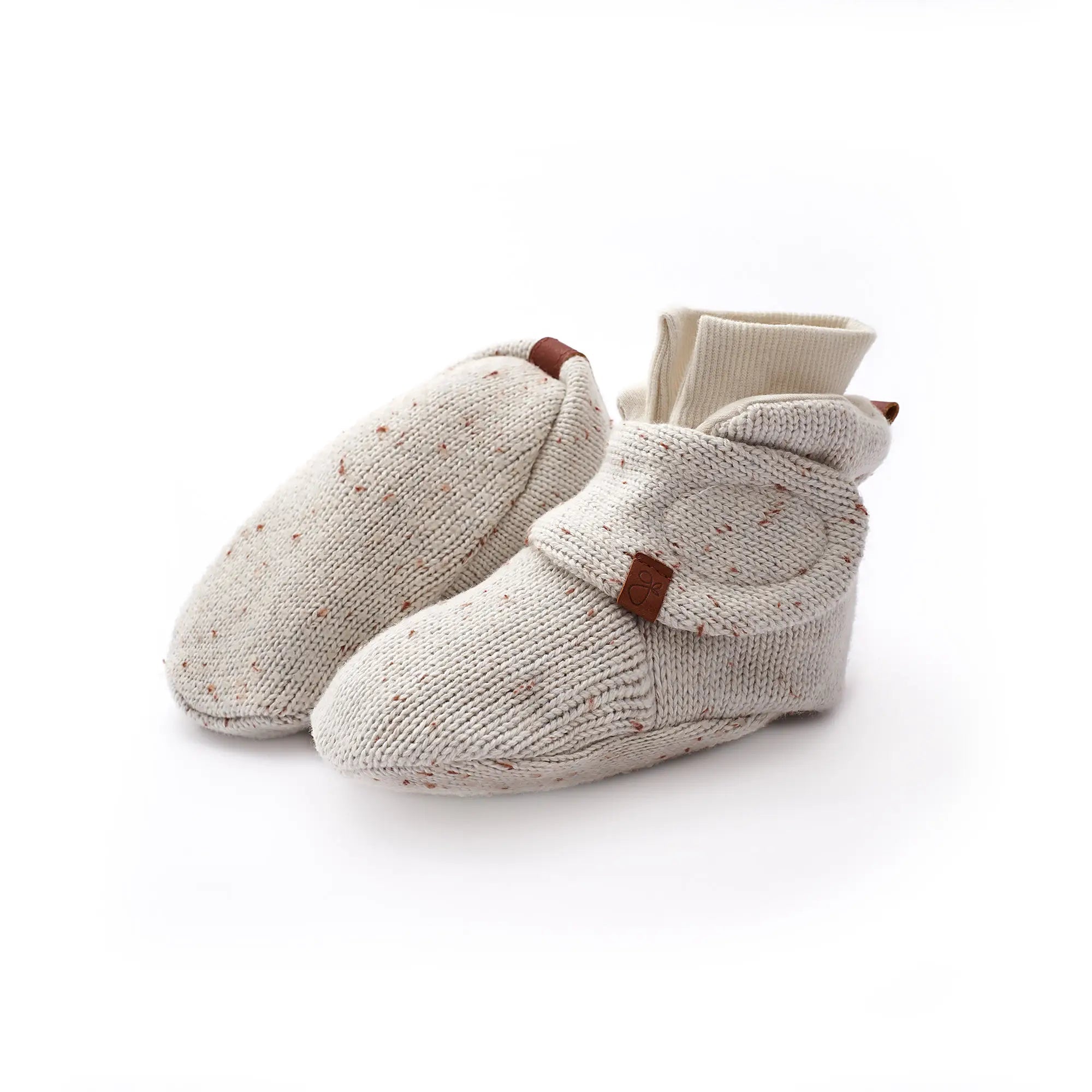 Knit Organic Cotton Stay - On Boots - Shell Baby & ToddlergoumikidsTAYLOR + MAX