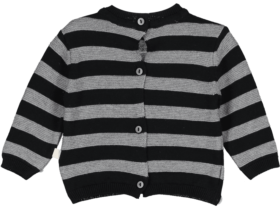 Mini Sibling Black & Grey Tricot Sweater/Cardigan SweaterMini SiblingTAYLOR + MAX