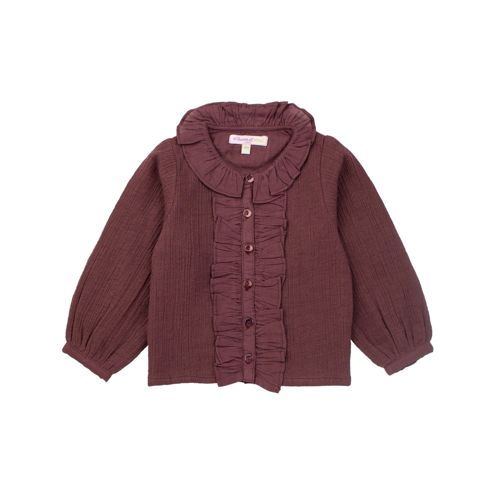 Moon et Miel Plum Ruffle Blouse shirtsMoon et MielTAYLOR + MAX