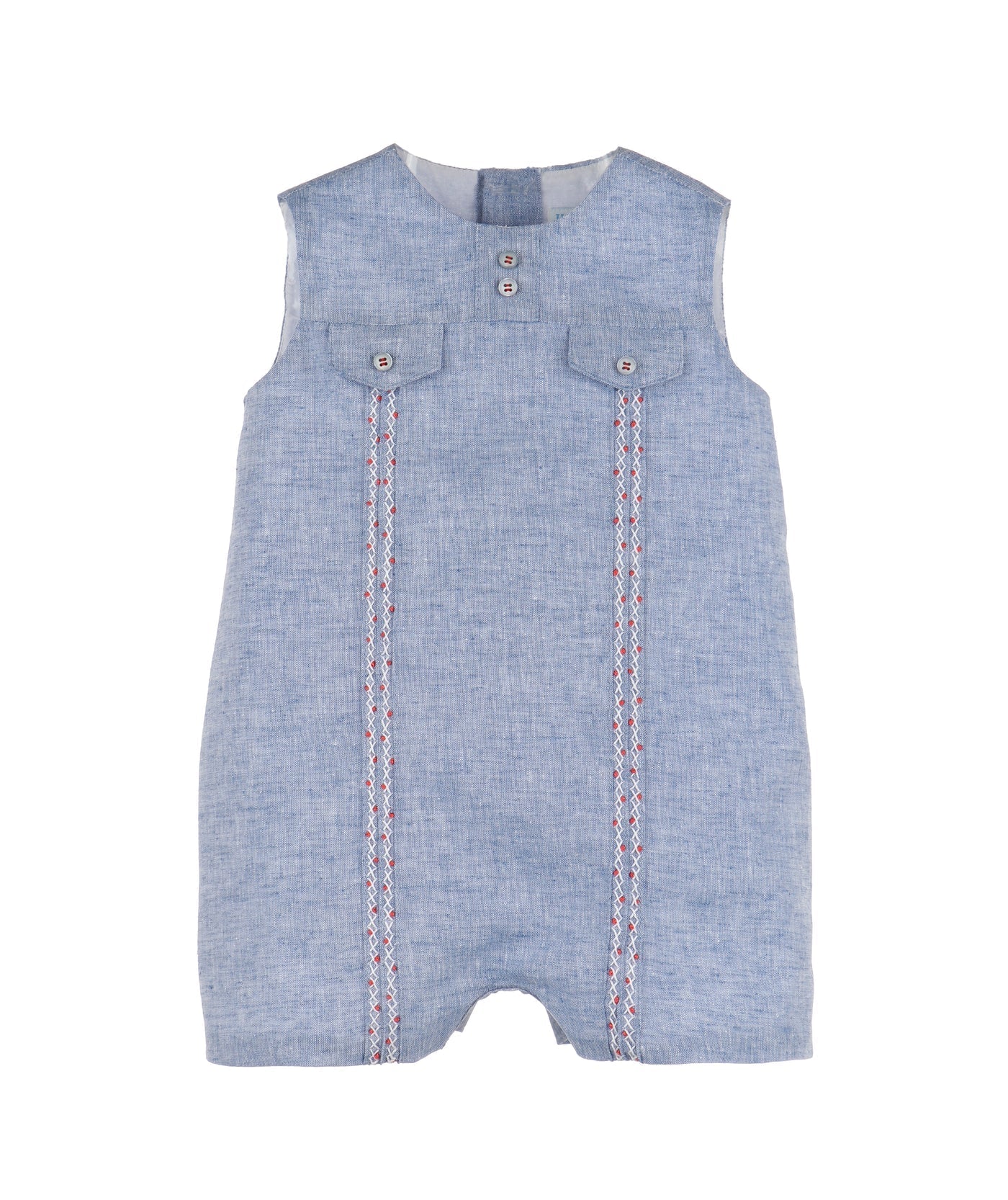 Navy Flap Pocket Romper Baby One - PiecesLuli and MeTAYLOR + MAX