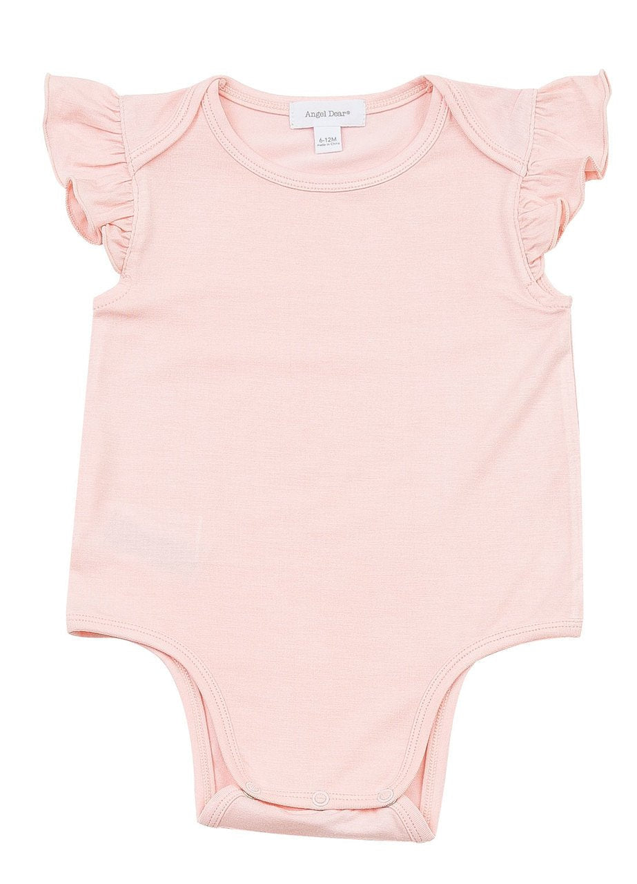 Pink Flutter Sleeve Onesie TopAngel DearTAYLOR + MAX