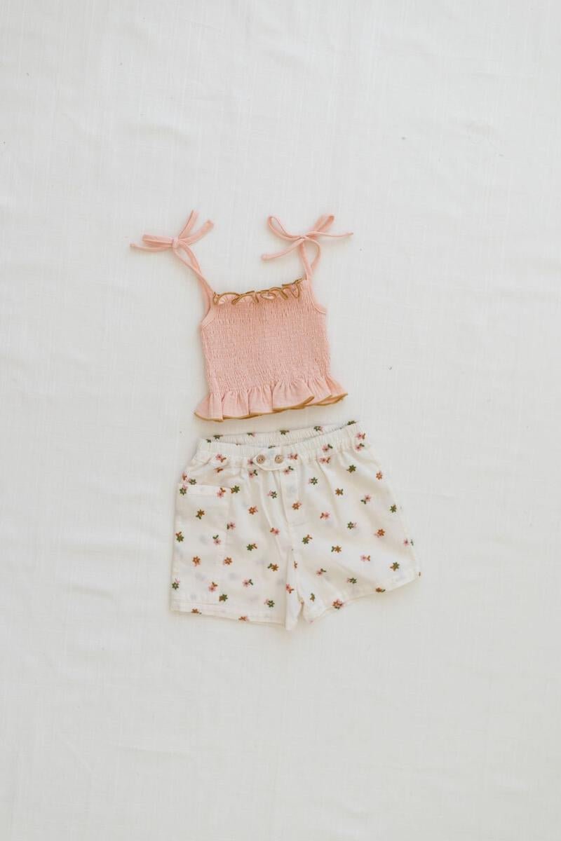 Retro Shorts | Embroidered Floral BottomFin & VinceTAYLOR + MAX