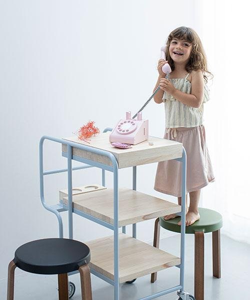 Wooden Retro Telephone | Pink Play Money & BankingKiko & GG*TAYLOR + MAX