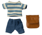 Clothes and bag, Big brother mouse - Brown Maileg
