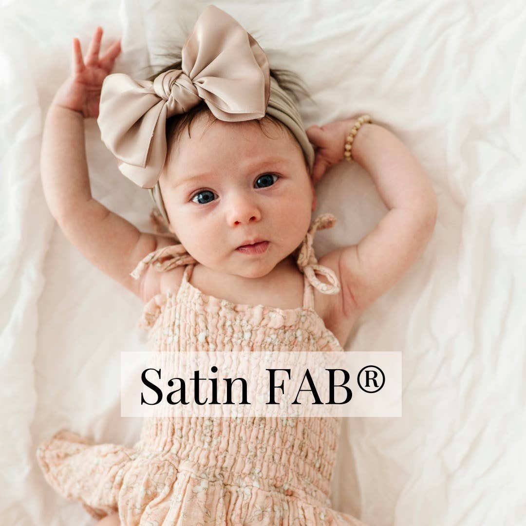 Baby Bling® Satin FAB® Headband w/Satin Bow hair bowsBaby Bling BowsTAYLOR + MAX