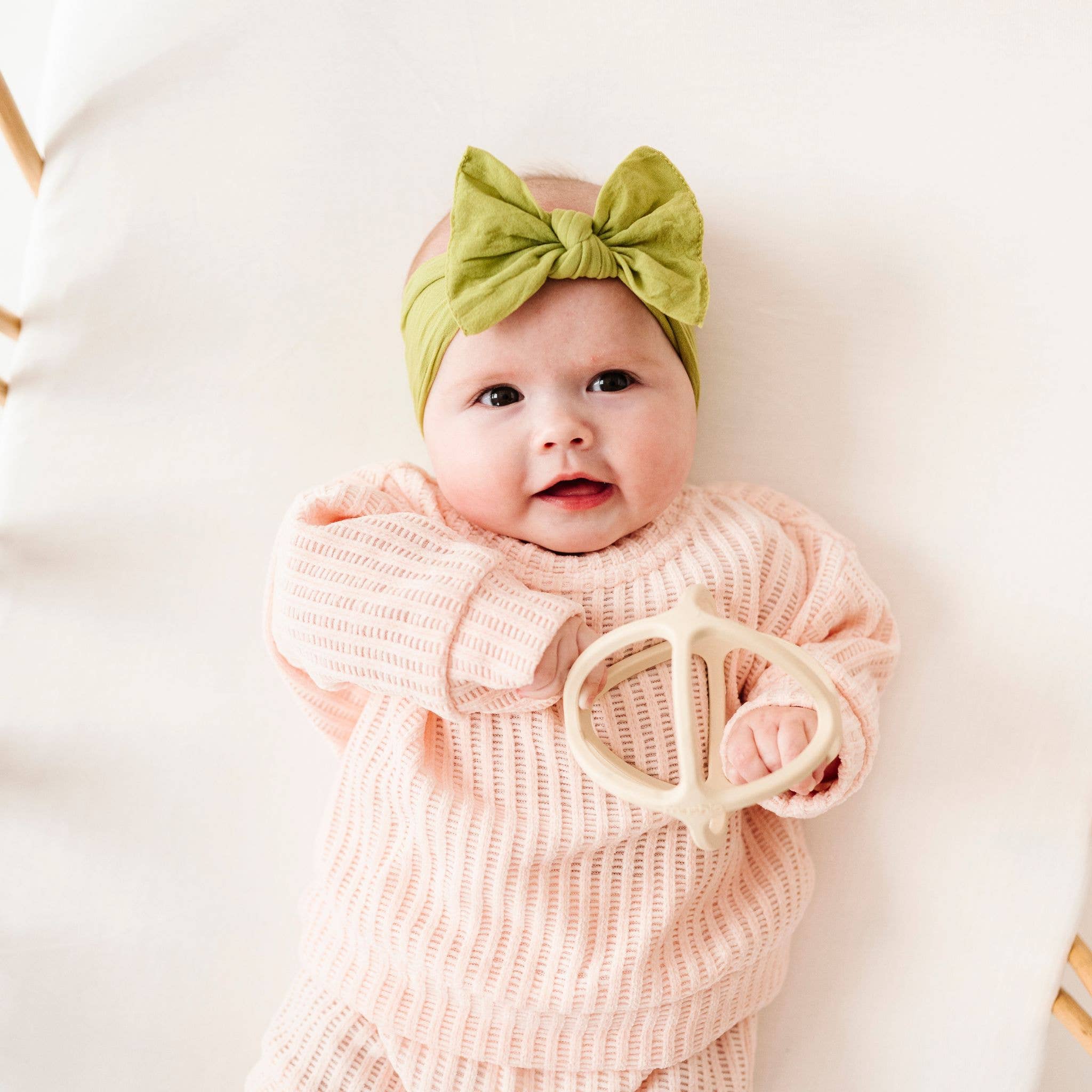 Baby Bling® The Original Knot soft nylon headband: White hair bowsBaby Bling BowsTAYLOR + MAX