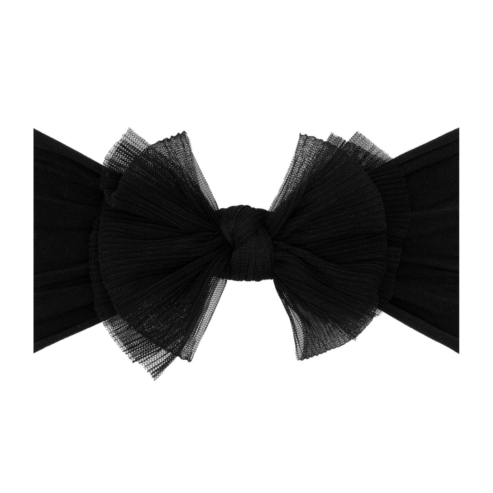 Baby Bling® Tulle FAB® soft nylon headband with tulle bow: Pleated Blush hair bowsBaby Bling BowsTAYLOR + MAX