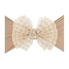 Baby Bling® Tulle FAB® soft nylon headband with tulle bow: Pleated White hair bowsBaby Bling BowsTAYLOR + MAX