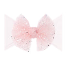 Baby Bling® Tulle FAB® soft nylon headband with tulle bow: Pleated White hair bowsBaby Bling BowsTAYLOR + MAX