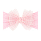Baby Bling® Tulle FAB® soft nylon headband with tulle bow: Pleated White hair bowsBaby Bling BowsTAYLOR + MAX