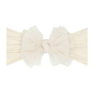 Baby Bling® Tulle FAB® soft nylon headband with tulle bow: Pleated White - TAYLOR + MAXBaby Bling Bows