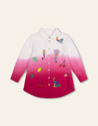 Oilily Biggy Oversized Dip - Dyed Button Up Shirt W/ Patches ShirtOililyTAYLOR + MAX