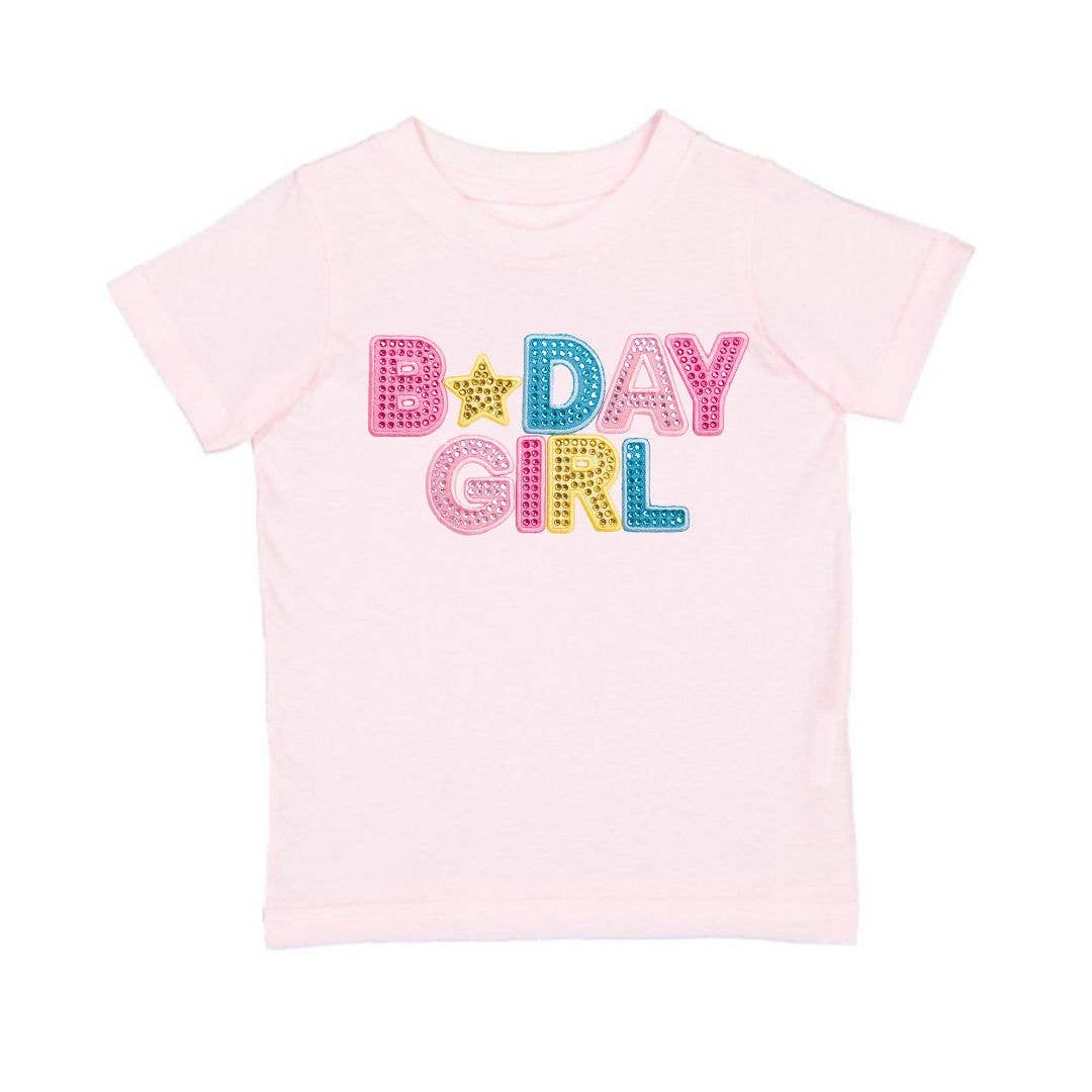 Birthday Girl Rhinestone Patch Short Sleeve T-Shirt - Kids: 12 - 18M Sweet WinkTAYLOR + MAX
