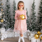Blush Shimmer Christmas Long Sleeve Tutu Dress: 3T Girl DressSweet WinkTAYLOR + MAX