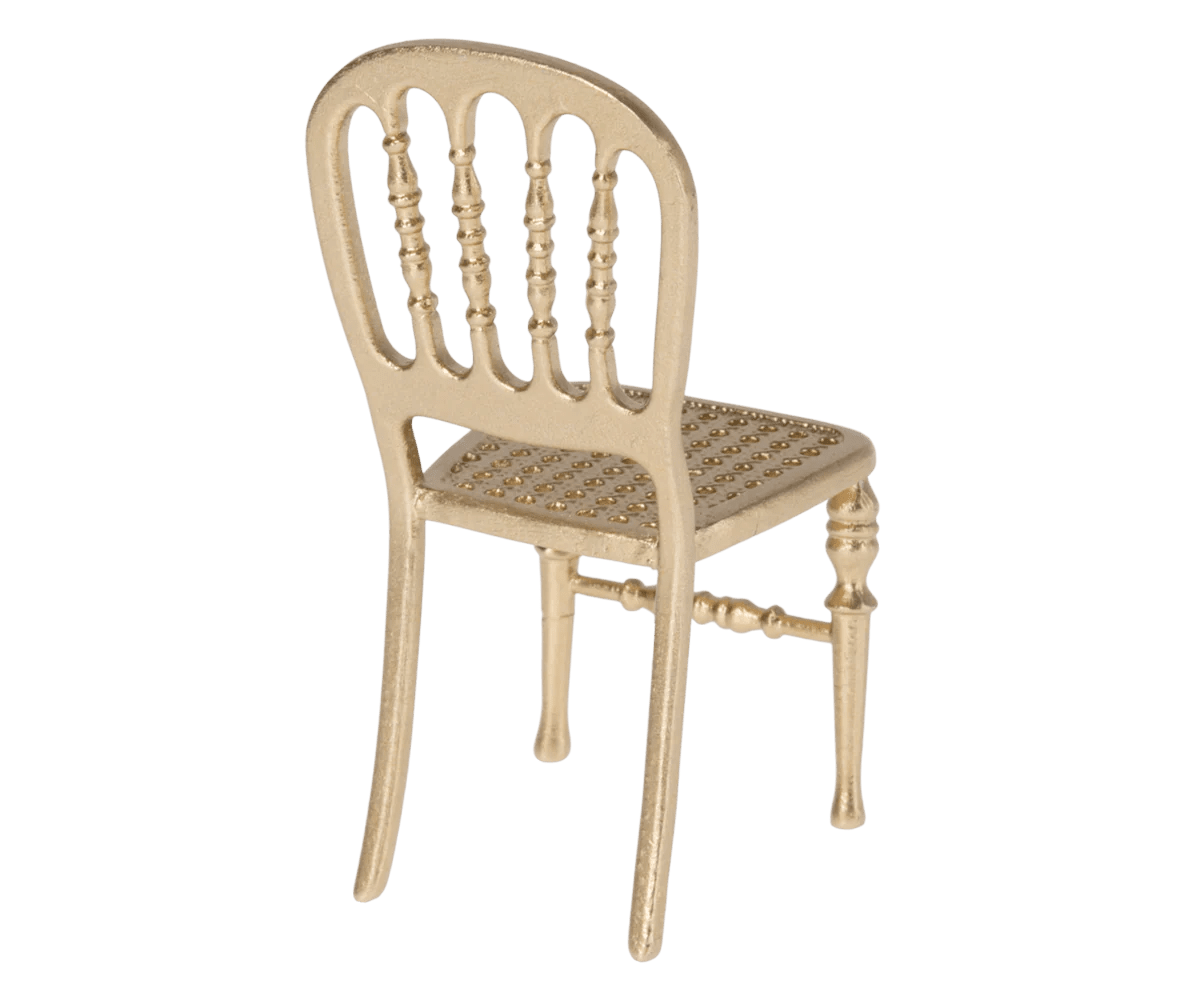 Chair, Mouse | Gold Dollhouse furnitureMailegTAYLOR + MAX