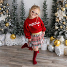 Christmas Plaid Tiered Tutu - Dress Up Skirt - Holiday Tutu skirtSweet WinkTAYLOR + MAX