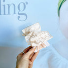 Classic Bow | white Floral Baby Bling BowsTAYLOR + MAX