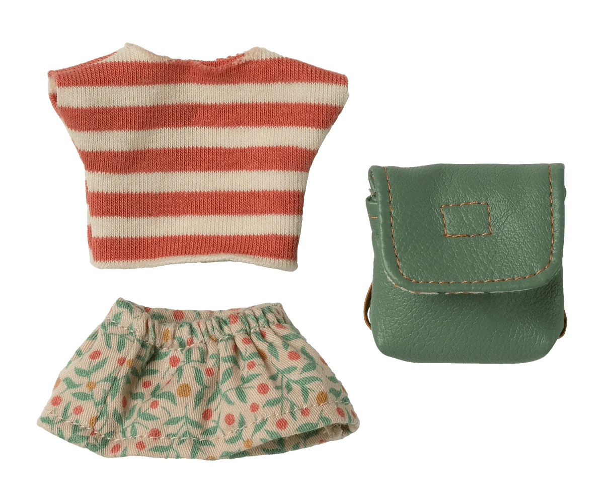 Clothes and bag, Big sister mouse - Green DollsMailegTAYLOR + MAX