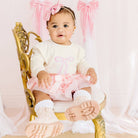 Coquette Bow Patch Long Sleeve Romper - Natural Baby & ToddlerSweet WinkTAYLOR + MAX