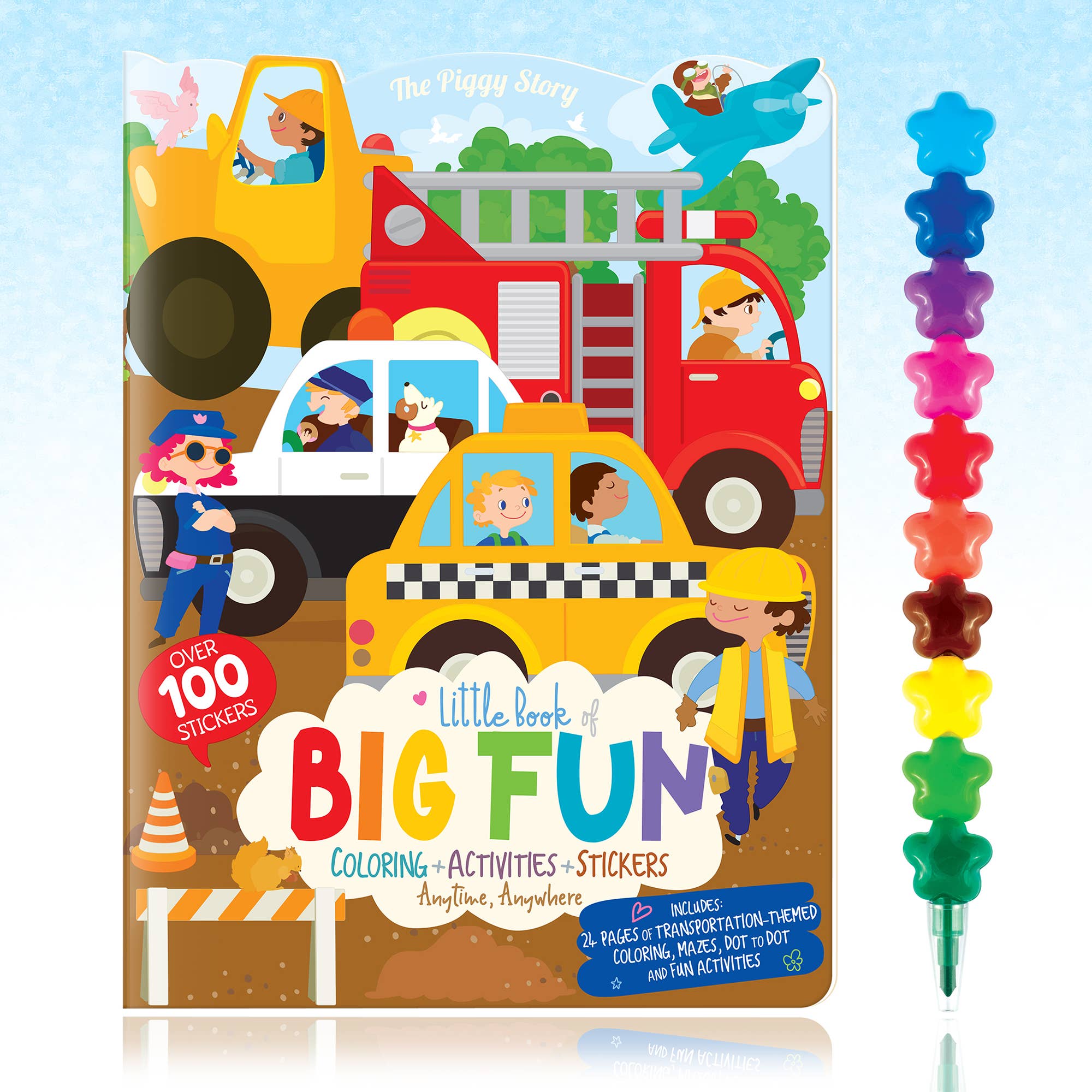 Crazy Car Town Activity & Coloring Gift Pack for Kids Coloring Books & Drawing ToysThe Piggy StoryTAYLOR + MAX