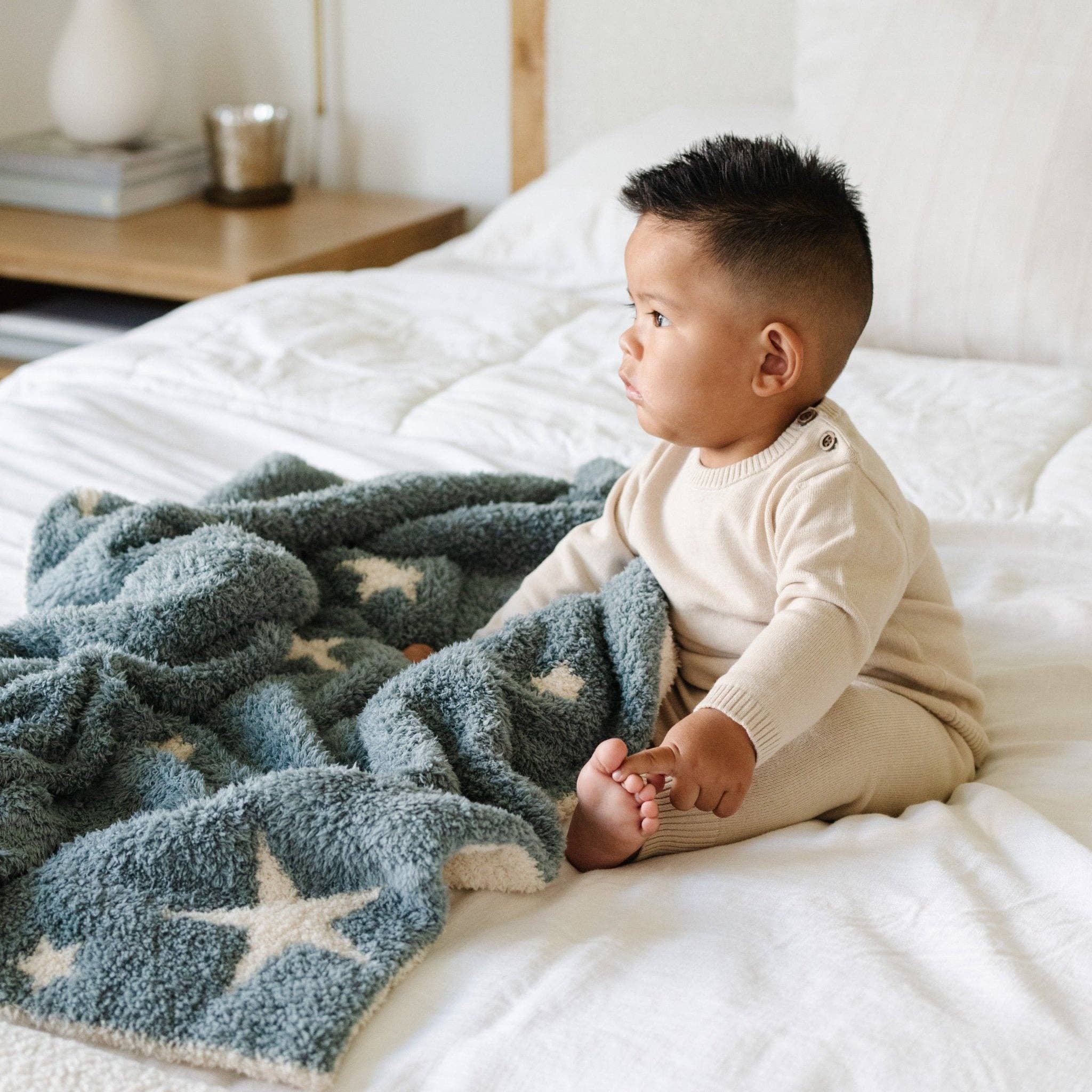 DOUBLE - LAYER BAMBONI® RECEIVING BLANKETS: Nightfall Double Layer SaranoniTAYLOR + MAX