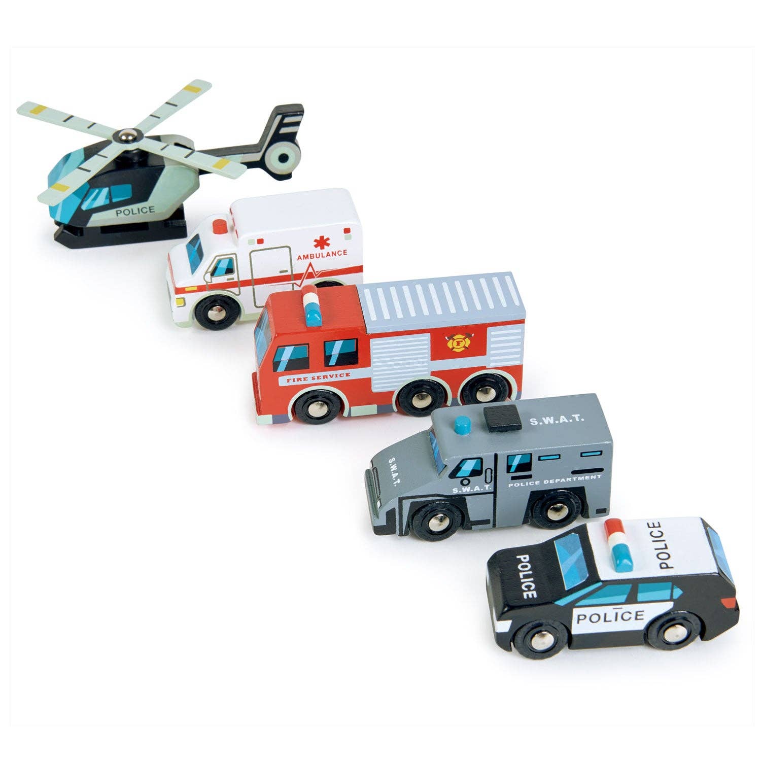Emergency Vehicles Wooden carTender Leaf ToysTAYLOR + MAX