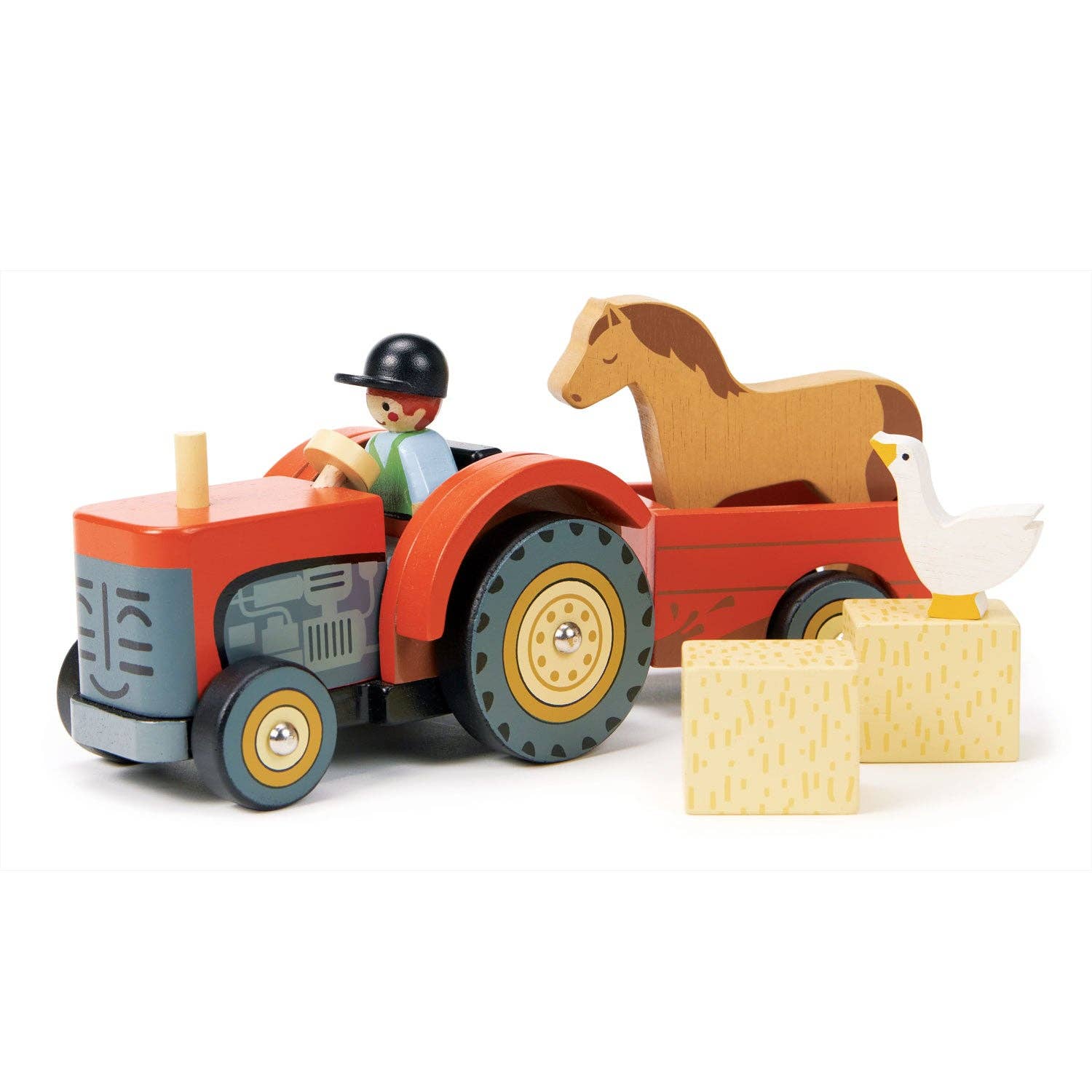 Farmyard Tractor wooden FarmTender Leaf ToysTAYLOR + MAX