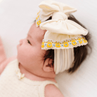 Ivory Yellow Floral Headband Baby Bling BowsTAYLOR + MAX