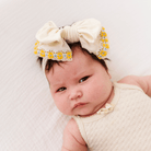 Ivory Yellow Floral Headband Baby Bling BowsTAYLOR + MAX